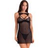 LIVCO CORSETTI FASHION - KROLINA LC 90734 CAMISETA + TANGA NEGRA S/M