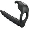 PRETTY LOVE - ANILLO PARA PENE BLACKNEY CON TAPÓN VIBRADOR NEGRO