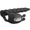 PRETTY LOVE - ANILLO PARA PENE BLACKNEY CON TAPÓN VIBRADOR NEGRO
