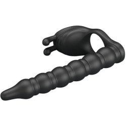 PRETTY LOVE - ANILLO PARA PENE BLACKNEY CON TAPÓN VIBRADOR NEGRO