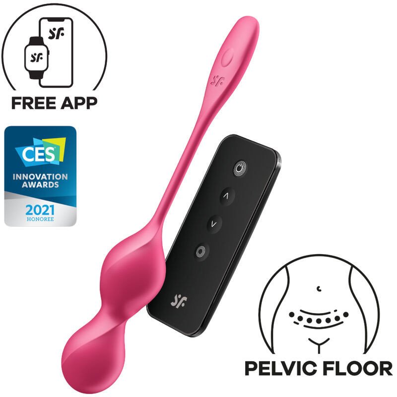 SATISFACTOR - LOVE BIRDS 2 BOLAS DE KEGEL VIBRATORIAS + APLICACIÓN GRATUITA