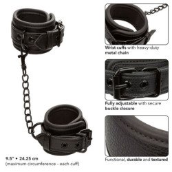 CALEXOTICS - PULSERAS DE CUERO NOCTURNAL AJUSTABLES NEGRAS
