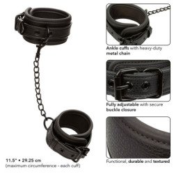 CALEXOTICS - TOBILLERAS NOCTURNAS DE CUERO AJUSTABLES NEGRAS