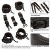 CALEXOTICS - SUJETADORES DE CAMA NOCTURNOS DE CUERO AJUSTABLES NEGROS