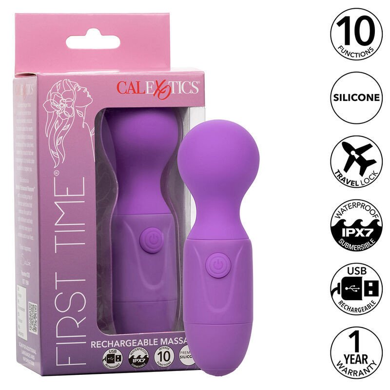 CALEXOTICS - PRIMER MASAJEADOR RECARGABLE 10 VIBRACIONES MORADO