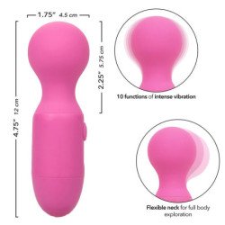 CALEXOTICS - PRIMER MASAJEADOR RECARGABLE CON 10 VIBRACIONES, COLOR ROSA