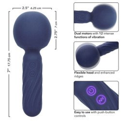 CALEXOTICS - MASAJEADOR DE SEDUCCIÓN CHARISMA 12 FUNCIONES 17,75 CM X 6,25 CM MORADO