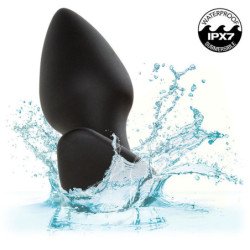 CALEXOTICS - TAPÓN ANAL PERFECTO ROCK BOTTOM 10 VIBRACIONES SILICONA NEGRA