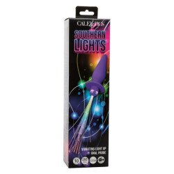 CALEXOTICS - SOUTHERN LIGHTS TAPÓN ANAL CON LUCES 10 VIBRACIONES SILICONA MORADA