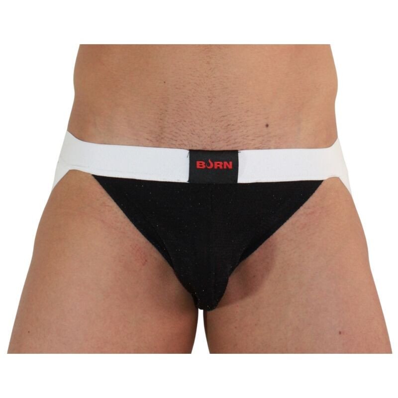 BURN - 004 JOCK NEGRO BRILLANTE / BLANCO M