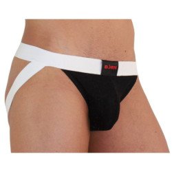 BURN - 004 JOCK NEGRO BRILLANTE / BLANCO M