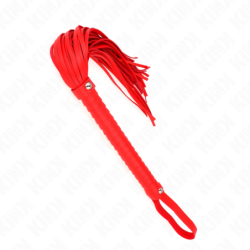 LÁTIGO KINK CON MANGO TEXTURIZADO ROJO DE 48,5 CM