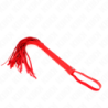 LÁTIGO KINK CON MANGO TEXTURIZADO ROJO DE 48,5 CM