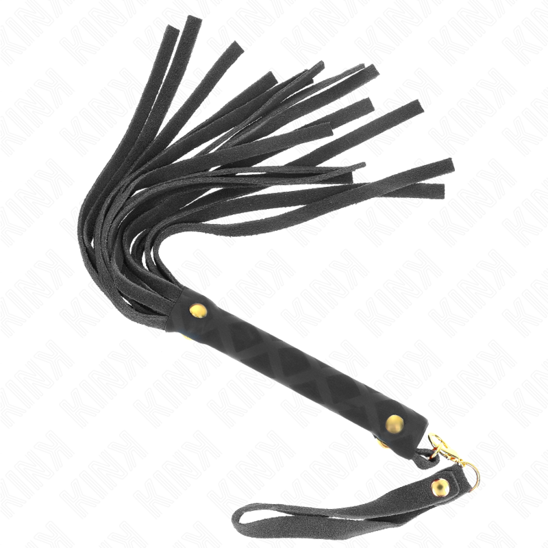KINK - MINI látigo de gamuza negra de 30 cm
