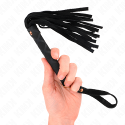 KINK - MINI látigo de gamuza negra de 30 cm