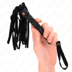 KINK - MINI látigo de gamuza negra de 30 cm