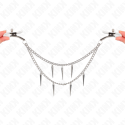 KINK - PINZAS PARA PEZONES CON CADENA DE PÚAS 30 CM