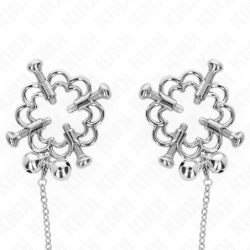 KINK - PINZAS PARA PEZONES FLOR METÁLICA CON CADENA