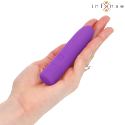 INTENSO - SYMONE VIBRADOR RECARGABLE POR USB, 8 VIBRACIONES, MORADO, 10 X 2,2 CM