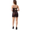 MODA LIVCO CORSETTI - TIANA LC 20208 CHEMISE + TANGA NEGRO L/XL