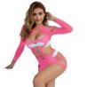SUBBLIME - 952273 VESTIDO DE MANGA LARGA CON TEXTURA DE RED ELÁSTICA ROSA TALLA ÚNICA