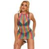 SUBBLIME - 952341 BODYSTOCKING DE REJILLA ARCOIRIS TALLA ÚNICA