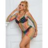 SUBBLIME - 952426 VESTIDO DE RED DE MANGA LARGA ARCOÍRIS TALLA ÚNICA