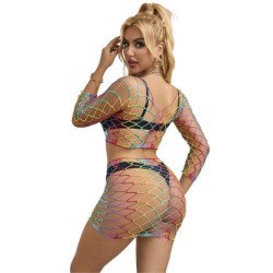 SUBBLIME - 952440 CONJUNTO DE 2 PIEZAS DE RED DE MANGA LARGA ARCOÍRIS TALLA ÚNICA