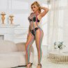 SUBBLIME - 952358 BODY STOCK DE MALLA ARCOÍRIS CON CUELLO HALTER XS/M