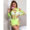 SUBBLIME - 952280 VESTIDO DE RED ELÁSTICO DE MANGA LARGA VERDE TALLA ÚNICA