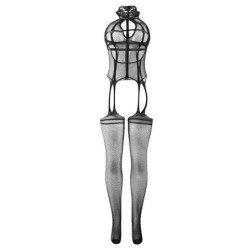 SUBBLIME - 951986 BODY DE RED SIN ENTREPIERNA CON ESTAMPADOS EN EL CUELLO NEGRO TALLA ÚNICA