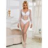 SUBBLIME - 952396 BODY DE RED CON DIAMANTES, MANGA LARGA, BLANCO, TALLA ÚNICA