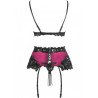 MODA LIVCO CORSETTI - NAHIR LC 20214 SUJETADOR + PANTY + LIGUERO L/XL