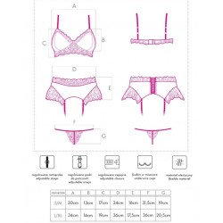 MODA LIVCO CORSETTI - NAHIR LC 20214 SUJETADOR + PANTY + LIGUERO L/XL