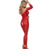 SUBBLIME - 951825 BODY DE RED SIN ENTREPIERNA CON ESTAMPADO DE ROSAS ROJAS XS/M
