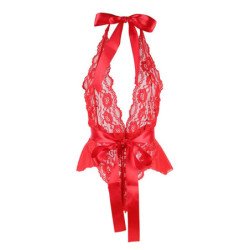 SUBBLIME - 953973 CUERPO SEXY CON VOLANTES + CINTURÓN ROJO S/M