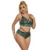 SUBBLIME - 954086 SUJETADOR + BRAGUITAS DE ENCAJE VERDE S/M