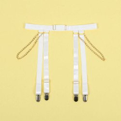 SUBBLIME - 954284 BODY CON CADENAS + LIGUEROS BLANCO S/M