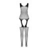 PASSION - BS 104 BODY STOCKING BLANCO TALLA ÚNICA