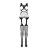 PASSION - BS 106 BODY STOCKING BLANCO TALLA ÚNICA