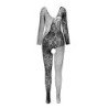 PASSION - BS 107 BODY STOCKING ROJO TALLA ÚNICA