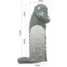 PRETTY LOVE - FUNDA REALÍSTICA ALARGADORA Y RETARDANTE PARA PENE MODELO 2 GRIS