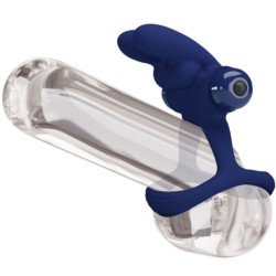 PRETTY LOVE - ANILLO VIBRATORIO DOBLE FRANCISCO AZUL CONEJO