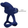 PRETTY LOVE - ANILLO VIBRATORIO DOBLE FRANCISCO AZUL CONEJO