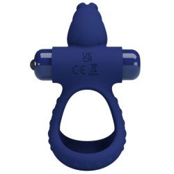 PRETTY LOVE - ANILLO VIBRATORIO DOBLE LUCHITO AZUL CONEJO