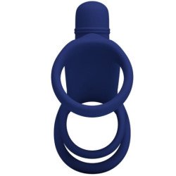 PRETTY LOVE - ANILLO VIBRATORIO ELISH CON EXTENSIÓN AZUL