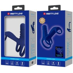 PRETTY LOVE - ANILLO VIBRATORIO ELISH CON EXTENSIÓN AZUL