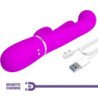 PRETTY LOVE - SHANIA VIBRADOR MULTIFUNCIÓN TRIPLE CONEJO ROSA