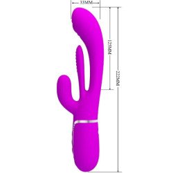 PRETTY LOVE - SHANIA VIBRADOR MULTIFUNCIÓN TRIPLE CONEJO ROSA