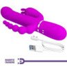 PRETTY LOVE - VIBRADOR TRIPLE MULTIFUNCIÓN CAMMY 4 EN 1 ROSA